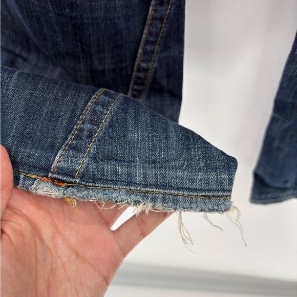 True Religion Y2K Joey World Tour low rise blue Twisted Seam bootcut Jeans 32x30 - Picture 13 of 16